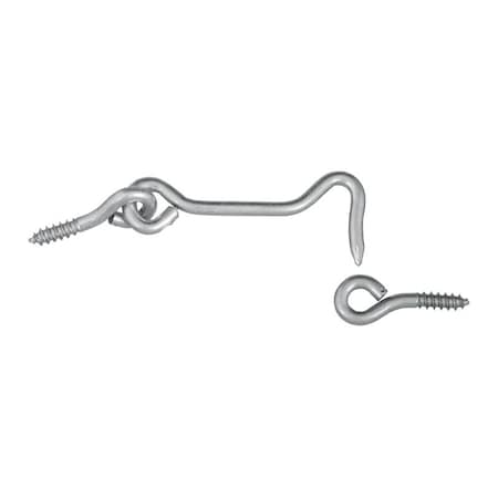 National Hardware National Hardware Zinc-Plated Silver Steel 2-1/2 in. L Hook and Eye 2 pk N117-952